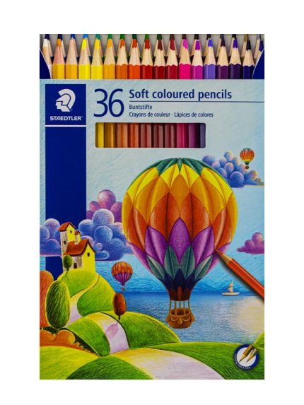 مداد رنگی استدلر 36 رنگ Soft مقوایی